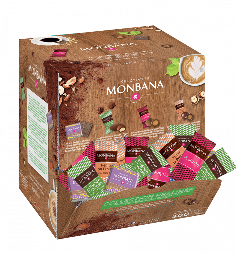 Monbana chocolaatjes in verdeeldoos- 300 stuks