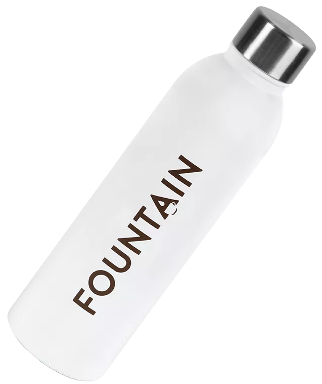 Bouteille isotherme blanche
